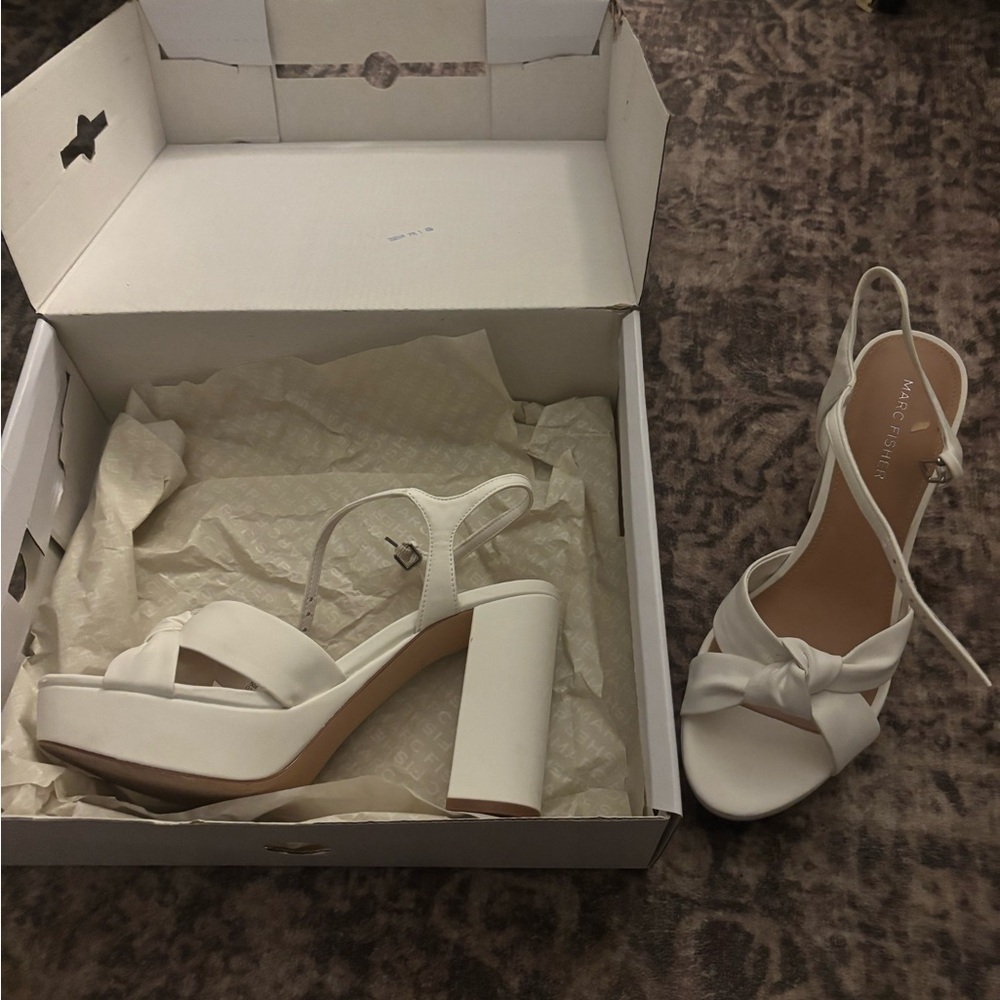 White Platform Sandals - image 4